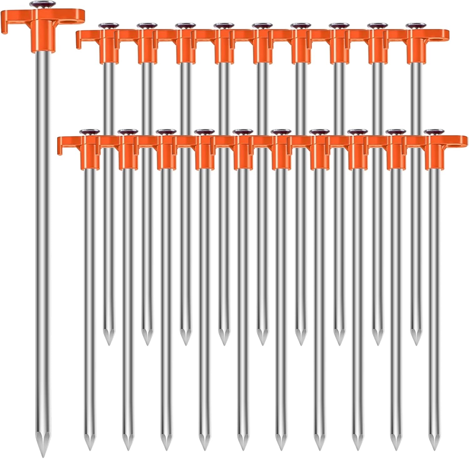 Non-Rust Orange Tent Stakes: Secure Outdoor Canopy