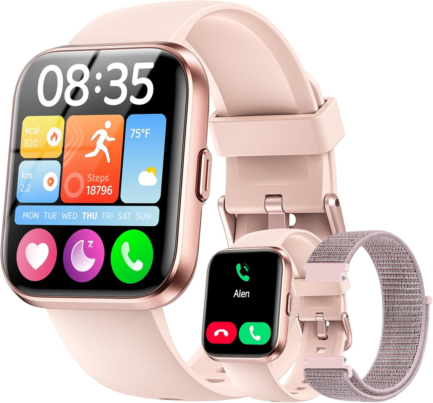 Smart Watches for Women Men with 1.85 in Screen and Fitness Tracker