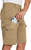 Mens Hiking Cargo Shorts Lightweight Water Resistant Quick Dry
