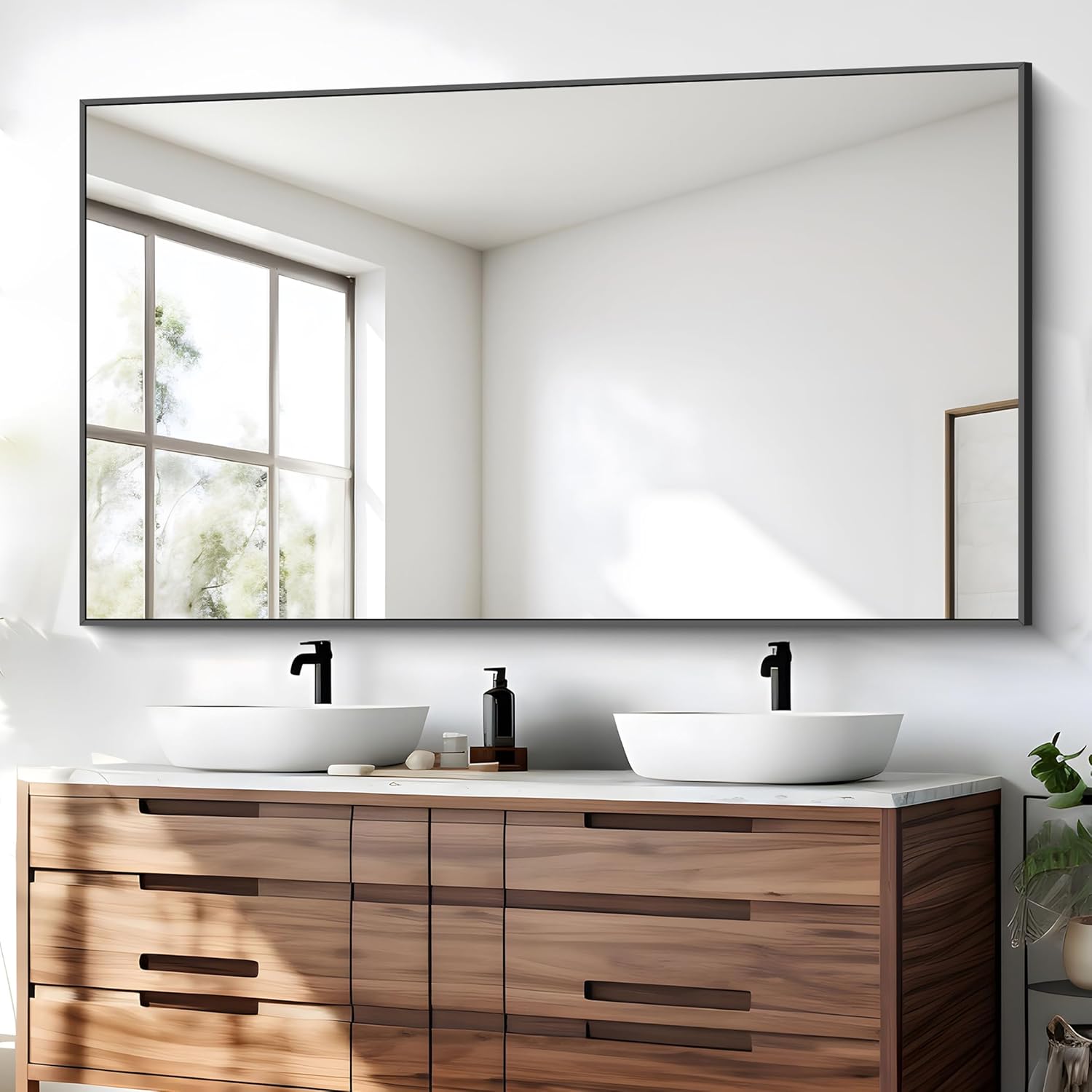 BONEWEI 30x55 inch Bathroom Mirror for Elegant Home Decor