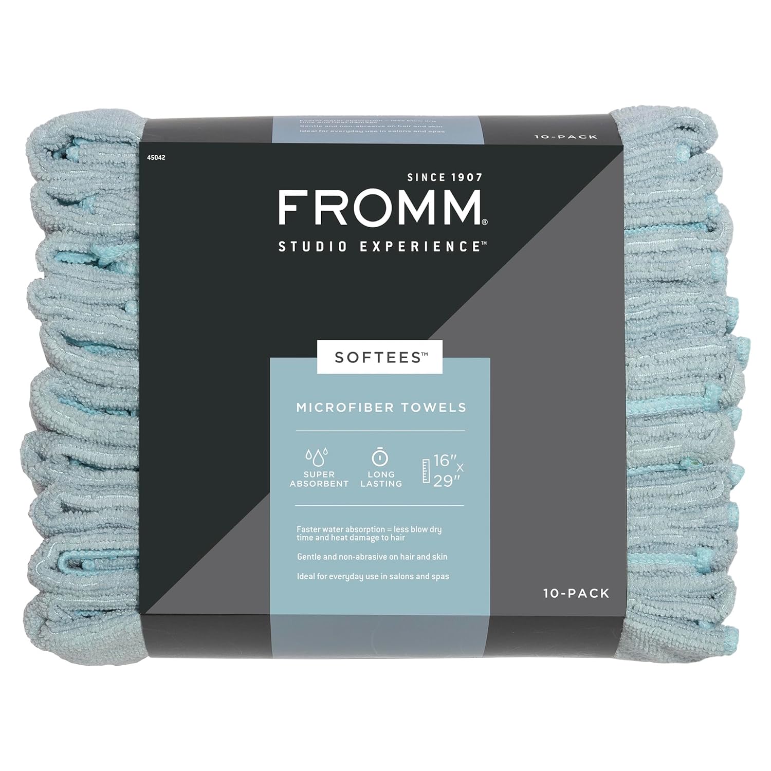Fromm Softees Microfiber Salon Hair Towels for Quick Drying