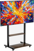 Rolling TV Cart Stand for 40-100in TVs - Heavy Duty, Height Adjustable