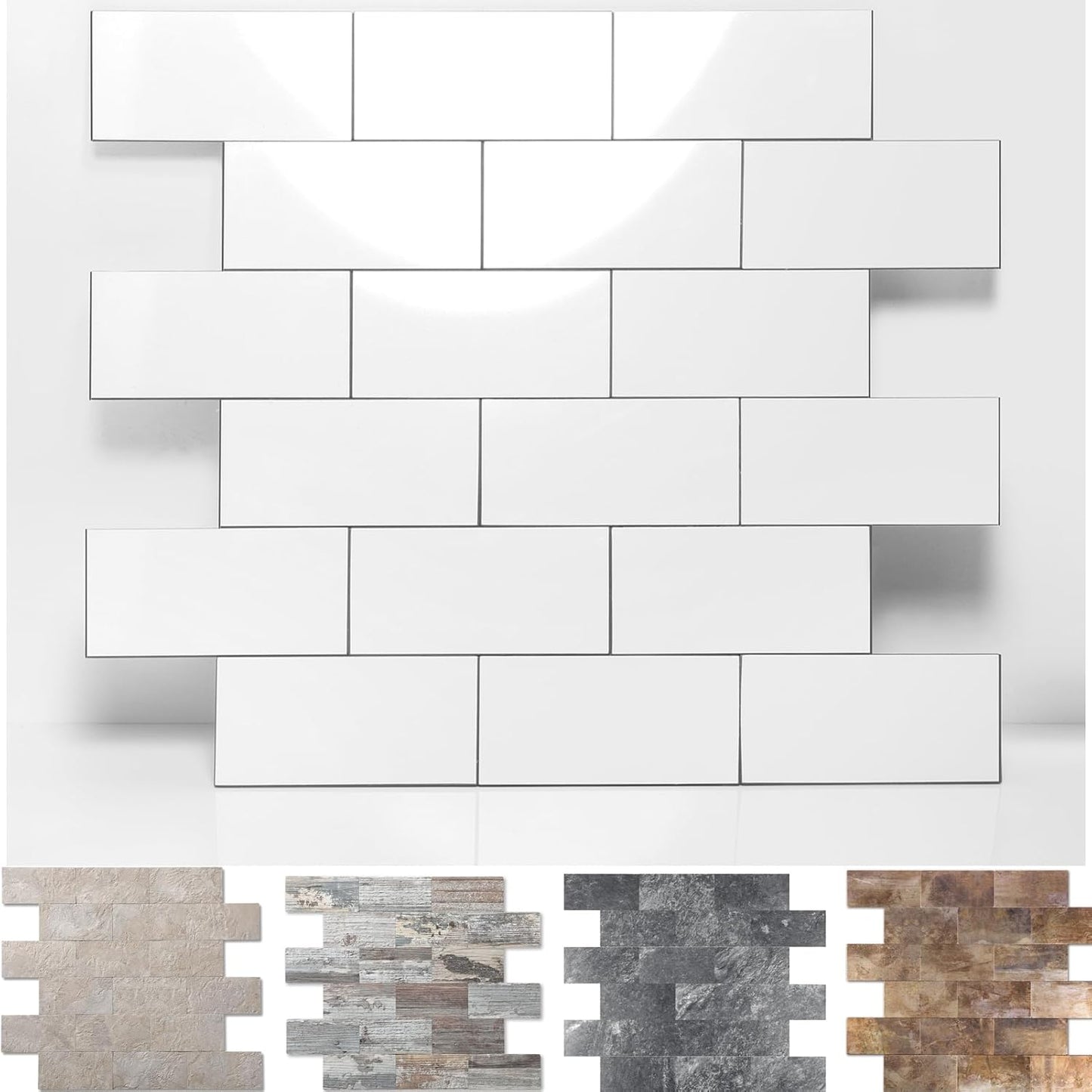 20-Pack Peel and Stick Tile Backsplash for Kitchen and Bathroom