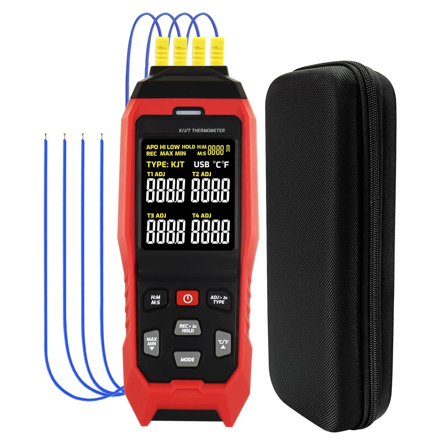 4-Channel Thermocouple Thermometer with USB Data Logging Feature