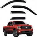 Window Visors Rain Guards for 2009-2014 Ford F150 SuperCrew Cab - Dark