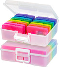 IRIS USA 4 in x 6 in Photo Storage Box 2-Pack - Compact Organizer