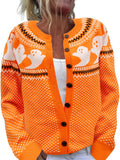 Women's Long Sleeve Button Knit Cardigan Sweater - Cozy Fall Layer