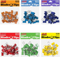 Colorful Binder Clips Assortment Small 3/4 in - 150 Clips