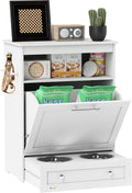 PawHut Dog Feeding Station with Storage for Pet Supplies