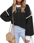 Fall Clothes for Women 2025 Trendy Oversized Color Block Sweater