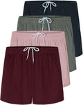 Womens Active Athletic Mesh Shorts 4 Pack - Quick Dry Performance