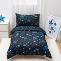 Toddler Bedding Set 4 Piece - Soft Breathable Space Comforter Set