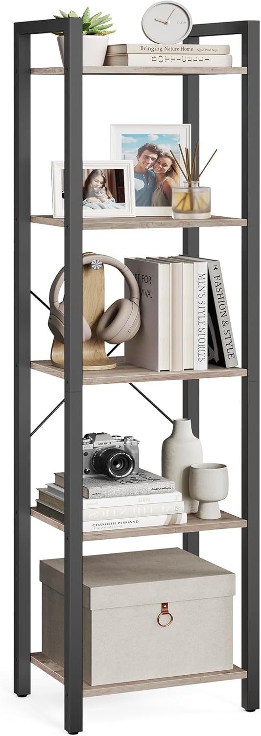 VASAGLE 5-Tier Bookshelf for Living Room and Home Office