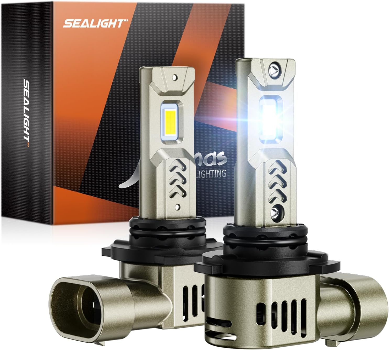 SEALIGHT 9006 Bulbs: 10X 45,000LM Ultra Brightness for Safety