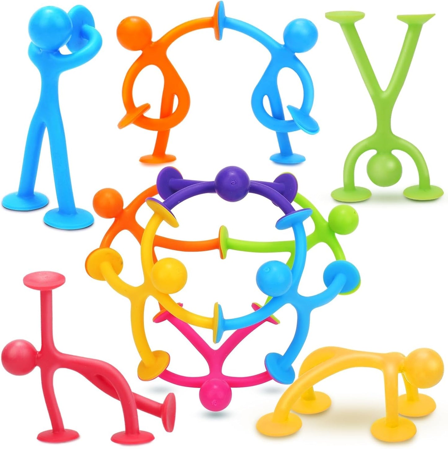 Sensory Suction Fidget Toys: 21 Pack Calming Fun - Autism ADHD