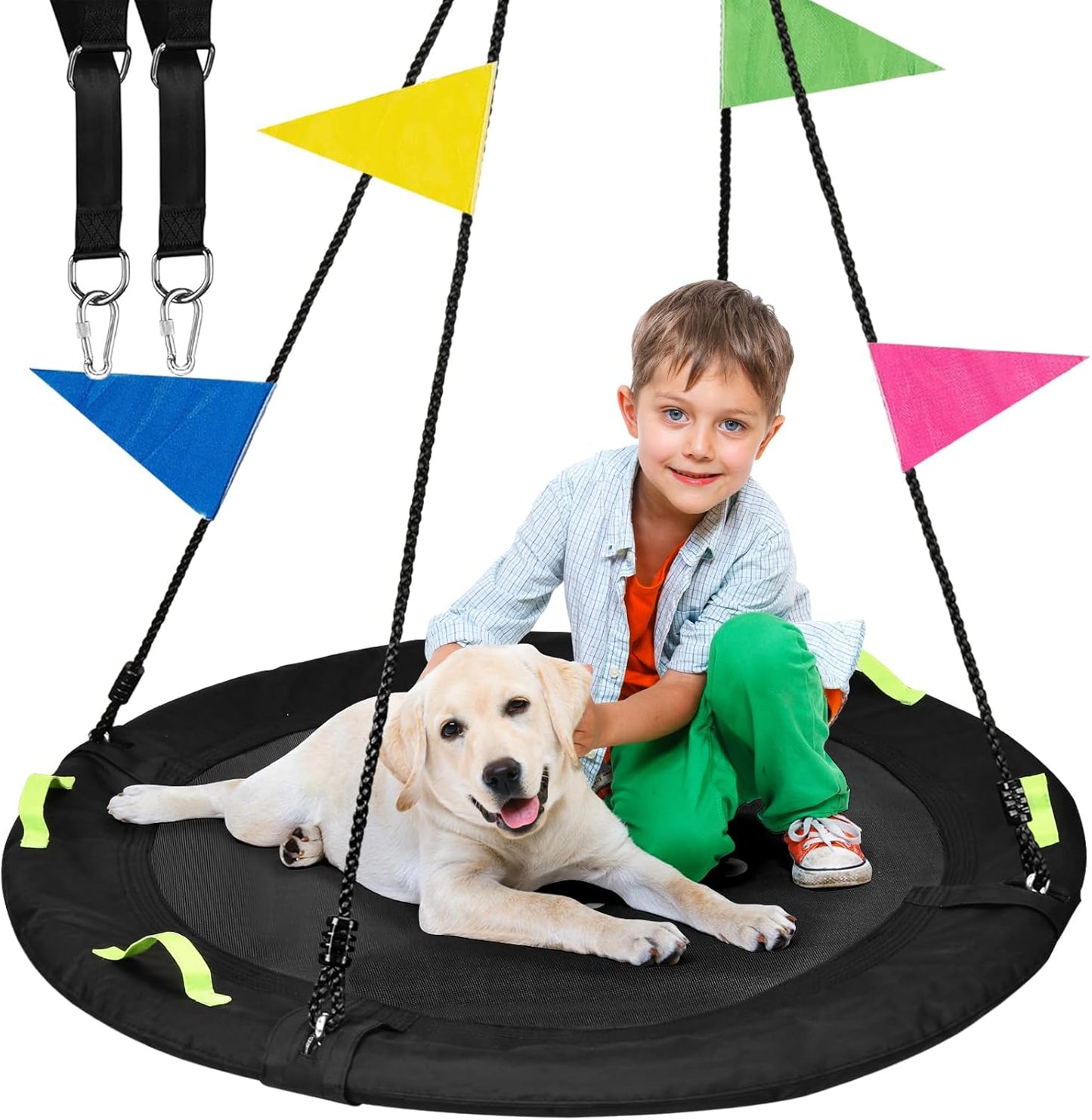 Tree Swing Saucer Flying Swing 40 Inch for Kids Fun