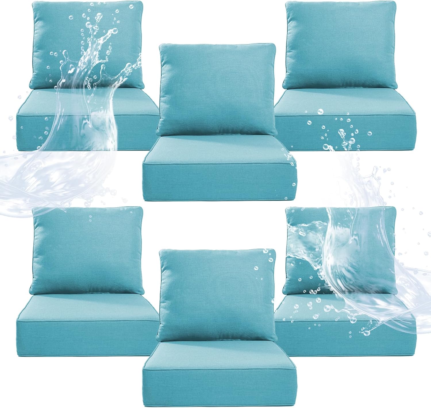 6in Thicker Outdoor Chair Cushion Set for Ultimate Comfort