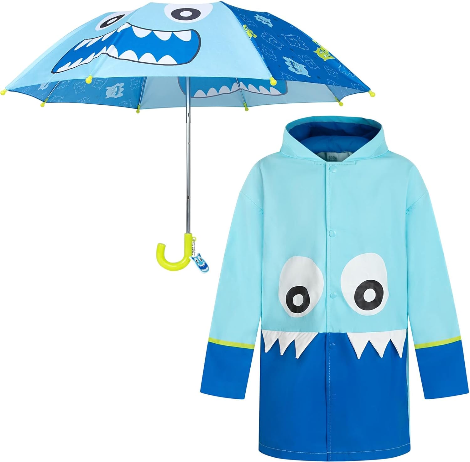 Kids Umbrella and Raincoat Set for Boys and Girls Fun Styles