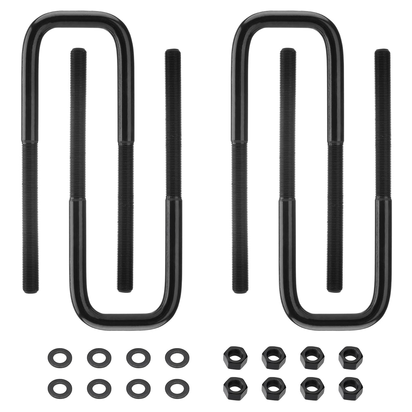 4pcs Extended Square Bend U-Bolts for Heavy-Duty Applications