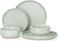 HaWare Stoneware Dinnerware Set 6-Piece for 2 - Speckled Asparagus