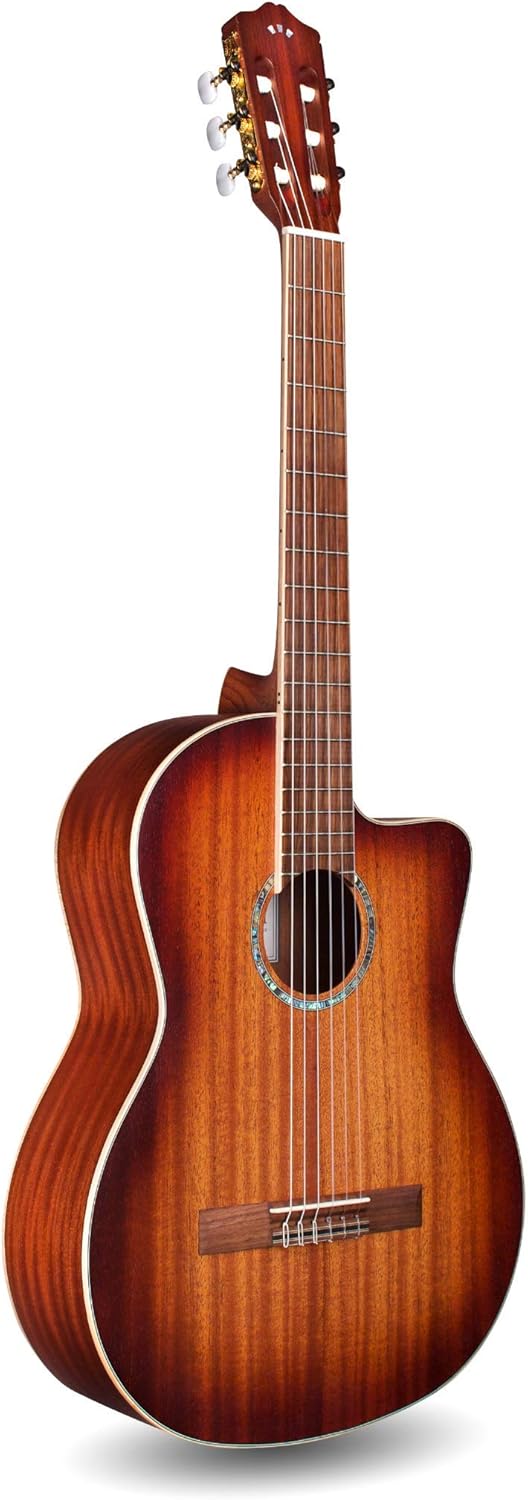 Cordoba C4-CE Edge Burst: Acoustic-Electric Nylon Guitar - Enhanced with Aquila Strings!