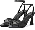 Susanny Pointed Open Toe Strappy Kitten Heels - Versatile Comfort date
