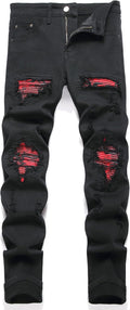 Men's Patch Ripped Stretch Regular Fit Jean - Comfortable Stretch Fit