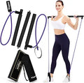 Pilates Bar Kit for Home Gym Workout with Resistance Bands