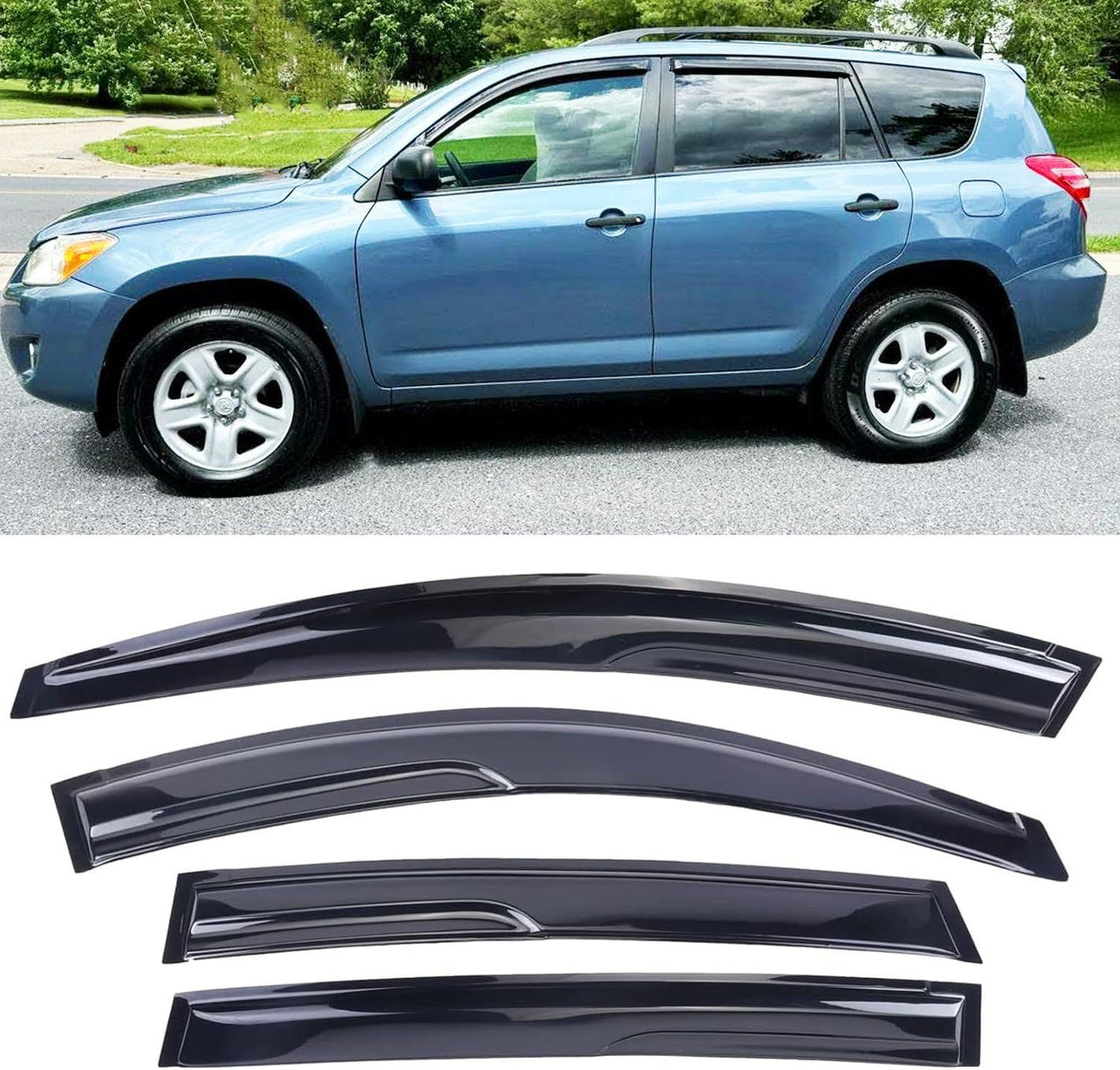 Side Car Window Visors for 2006-2012 Toyota RAV4 XA30