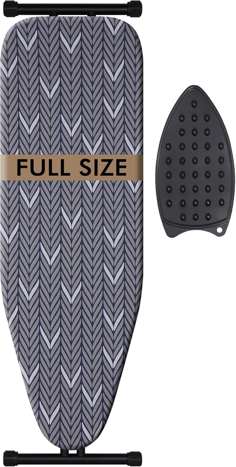 Ironing Board Full Size with Heavy Duty Padded Cover and Stability