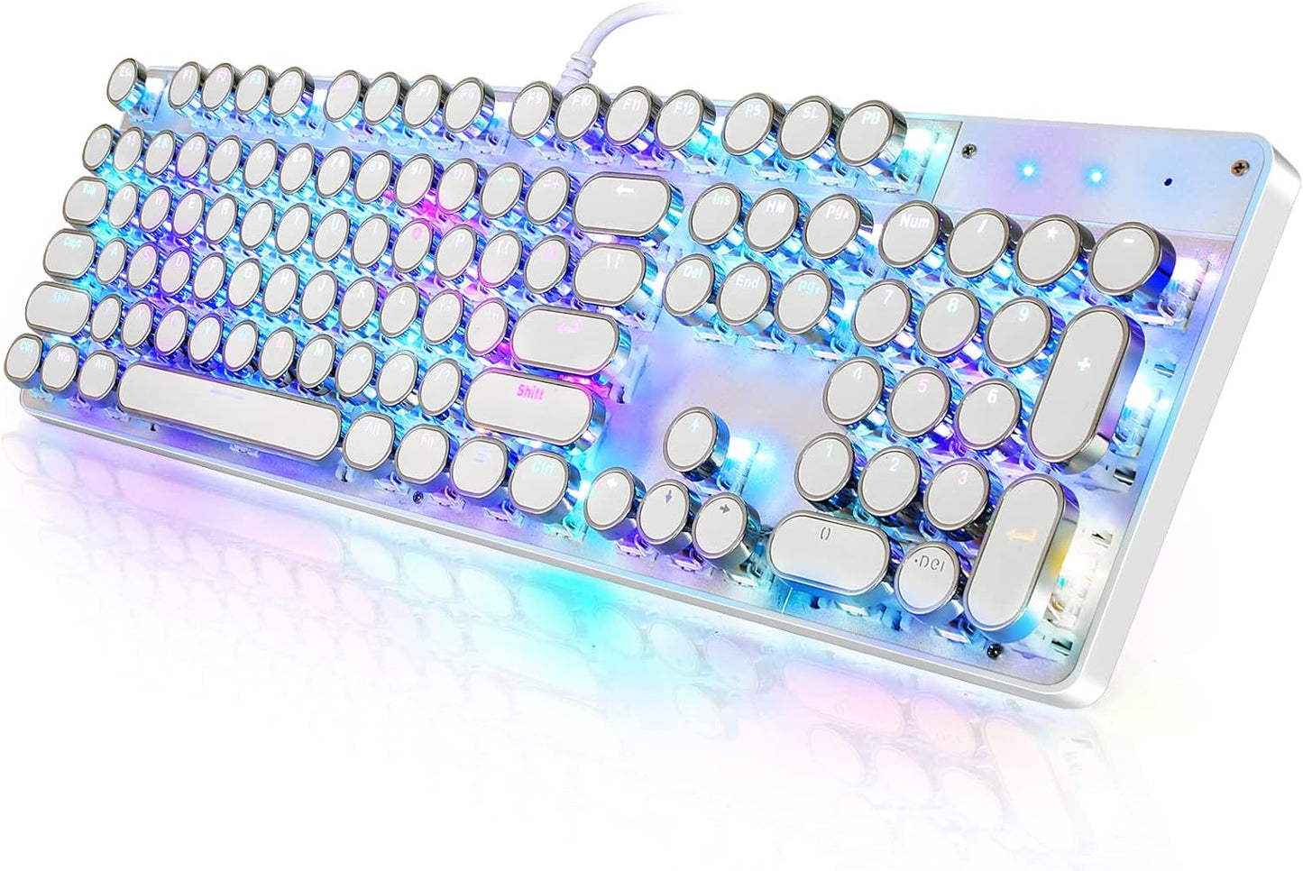 Retro Style RGB Mechanical Keyboard - Typewriter Feel!