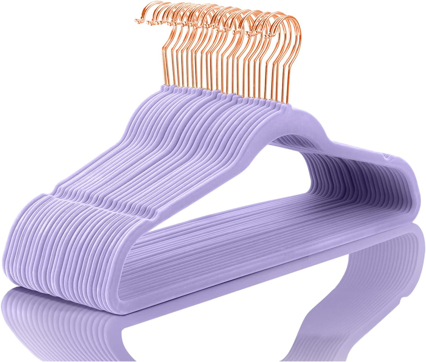 MIZGI Premium Velvet Hangers - Heavy Duty Non Slip Hangers