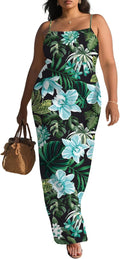 UOUA Hawaiian Dresses Women Plus Size Tropical Boho Beach Dress