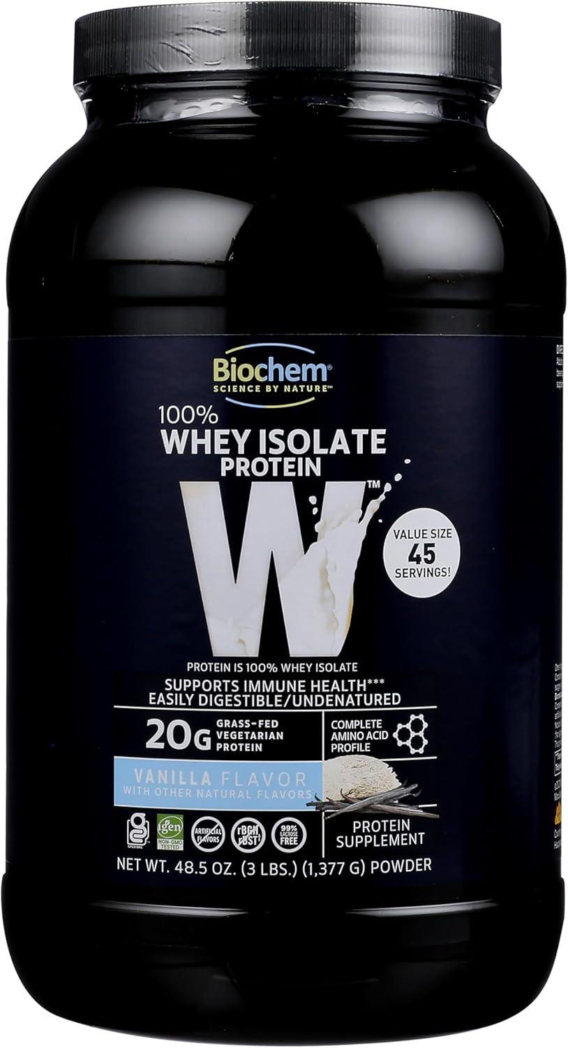 Biochem 100% Whey Isolate Protein Powder for Lean Muscle Gain