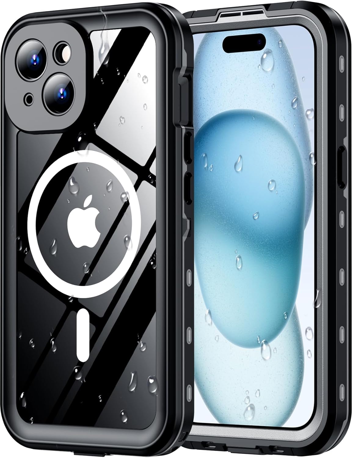 Red2Fire Waterproof Case for iPhone 15 with Screen Protector