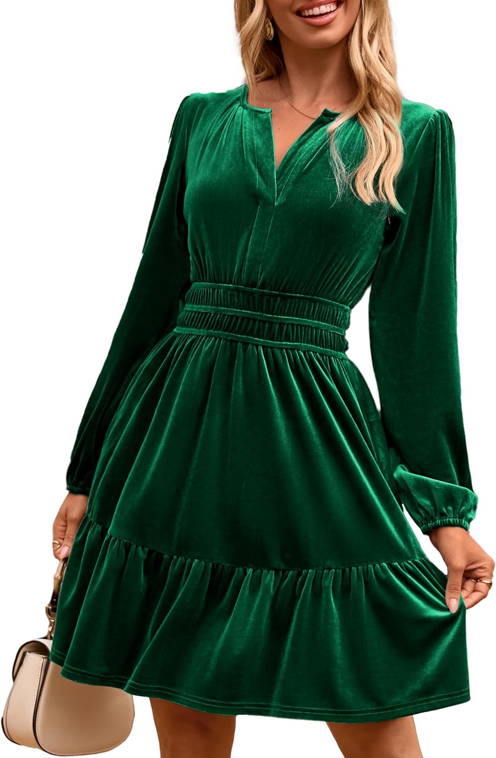 Simplee Womens Velvet Dress for Fall Cocktail and Weddings