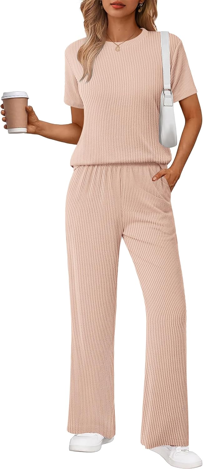 Ekouaer Lounge Set for Women: Soft and Comfy 2 Piece Pajamas
