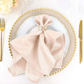 Cloth Napkins Set of 100 20x20 in Blush - Reusable Seamless Linen