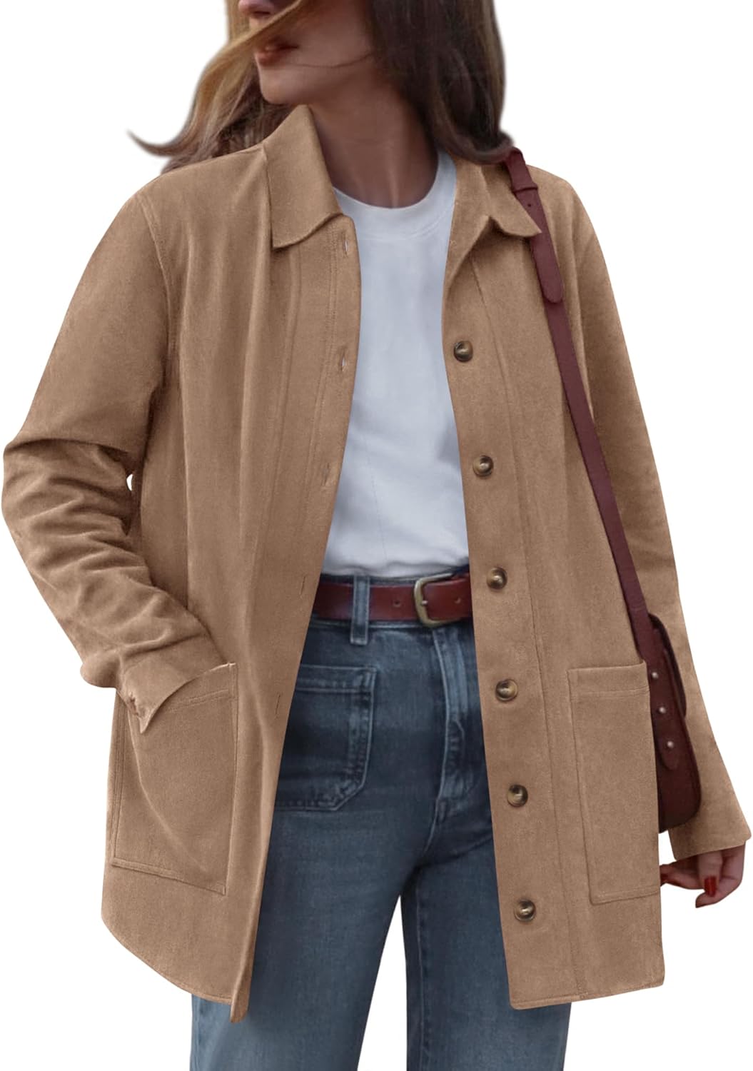 Faux Suede Jacket Women Stylish Fall Fashion 2025 Outerwear