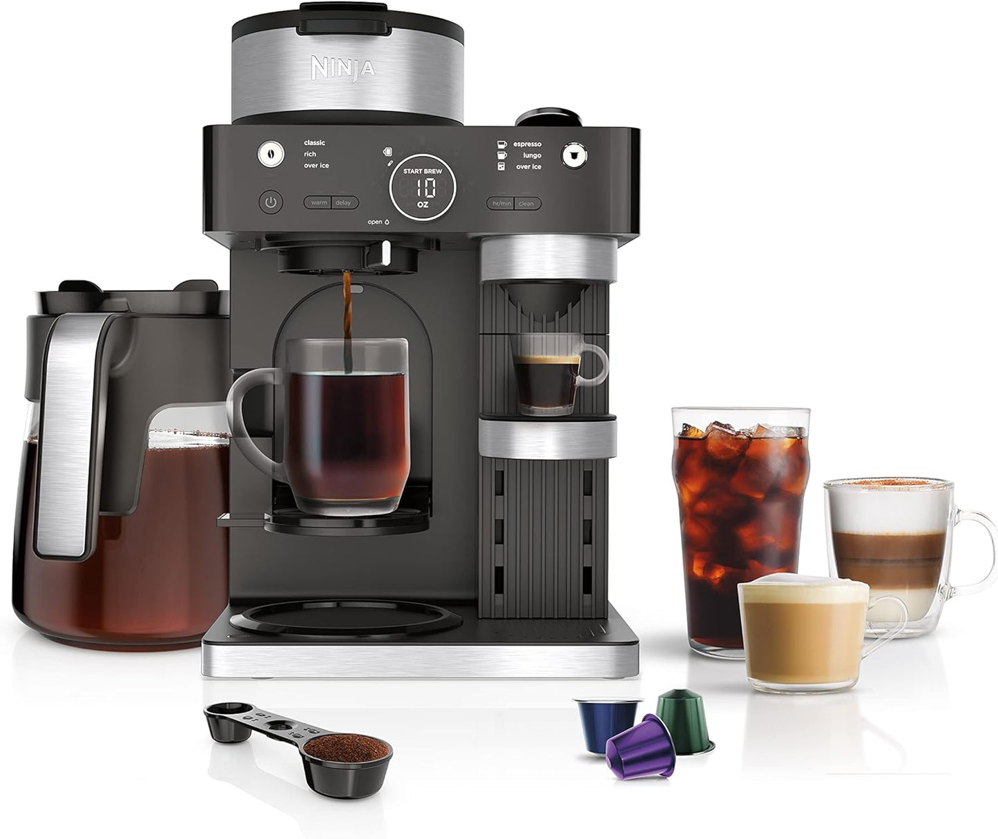 3-in-1 Ninja Barista System, Espresso Variety, Frother, Black