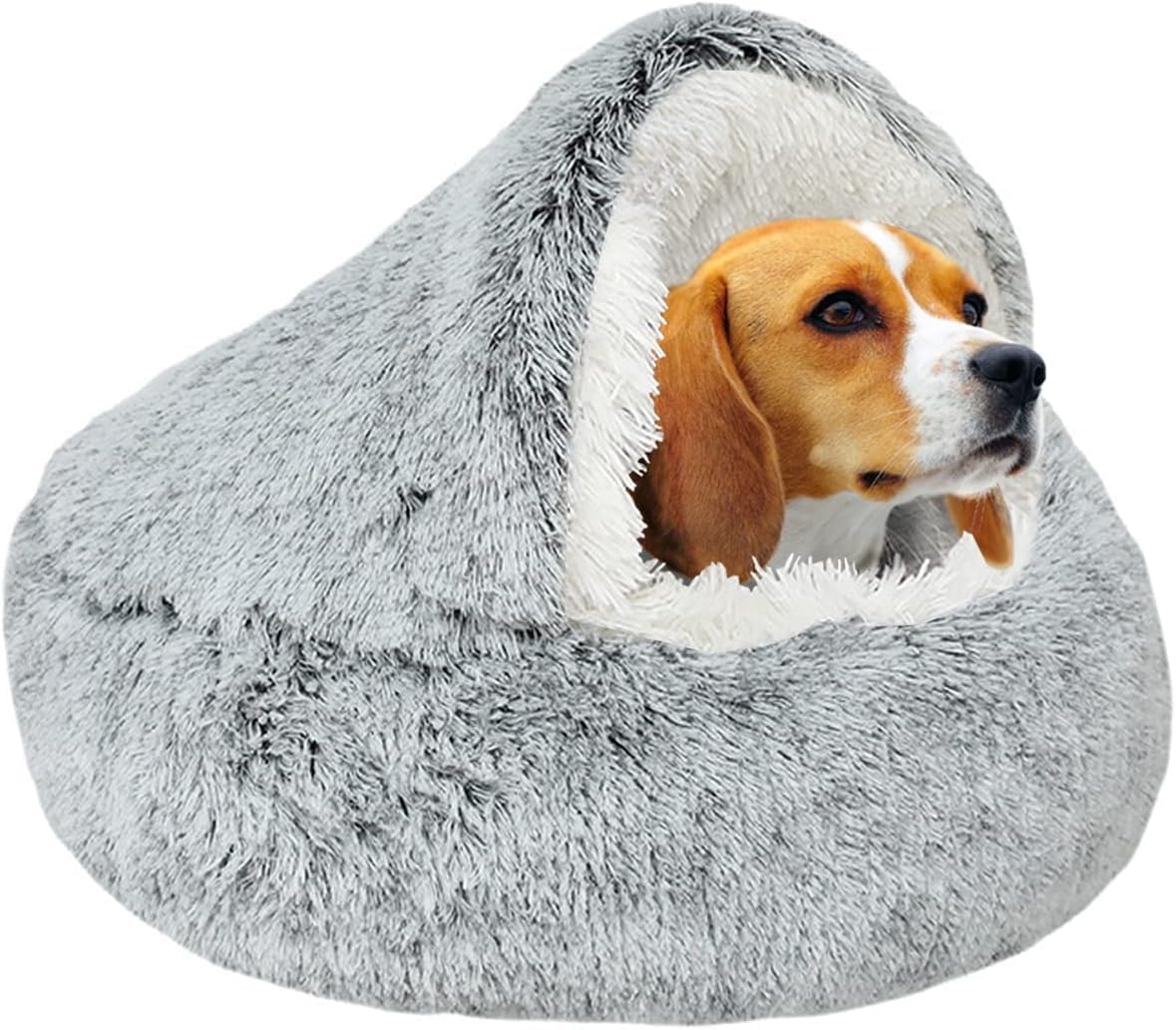 Small Dog Bed, Nest Warm Plush Faux Fur Washable for Pets