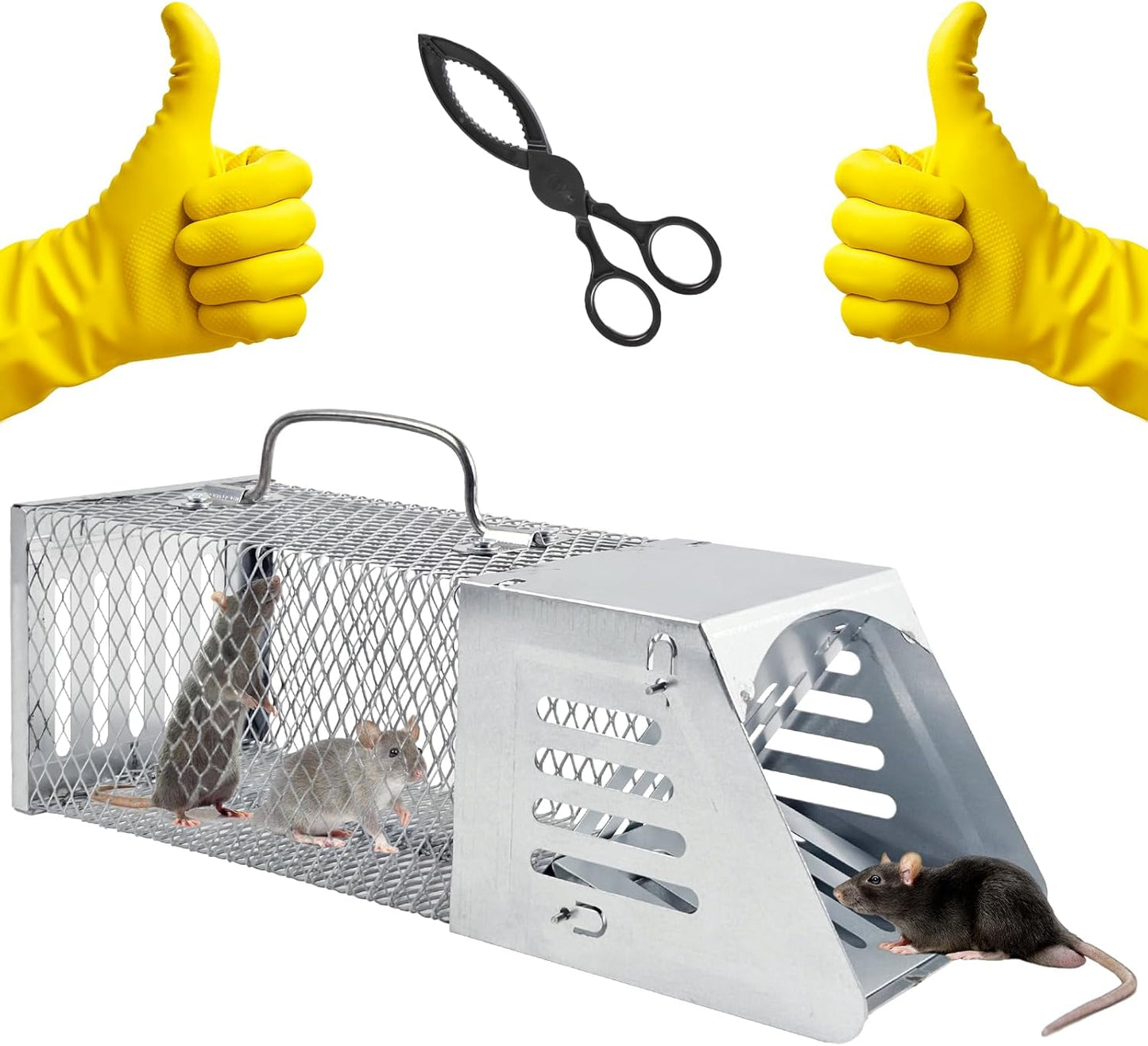 Easy Set Humane Rodent Trap, No Kill, Sensitive Trigger