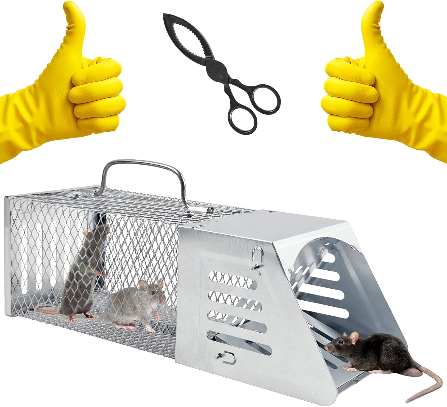 Easy Set Humane Rodent Trap, No Kill, Sensitive Trigger