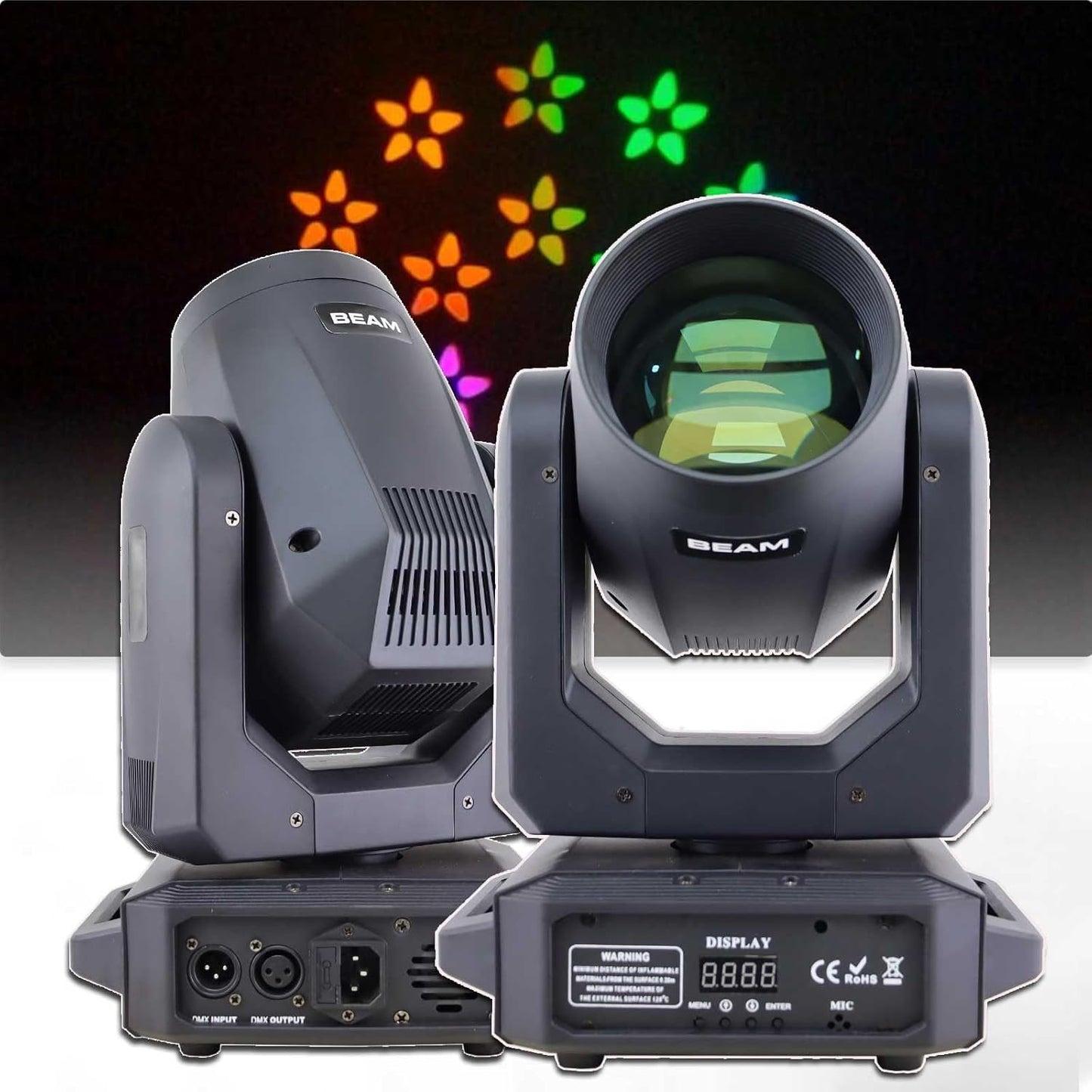 200W LED Moving Head Light for Events, DJ Shows, and Weddings