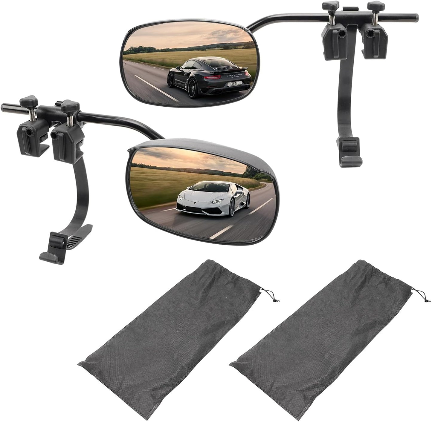 Universal Clip on Towing Mirrors Extensions for Safe Towing