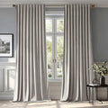 MIULEE Silver Gray Velvet Curtains 84 in - Luxury Blackout Drapes