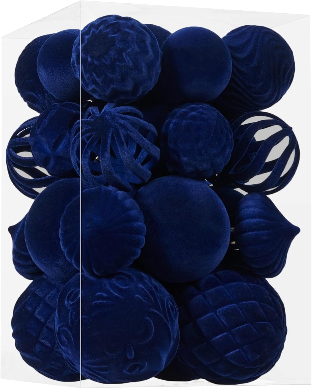 30pcs Velvet Christmas Ball Ornaments for Festive Decor