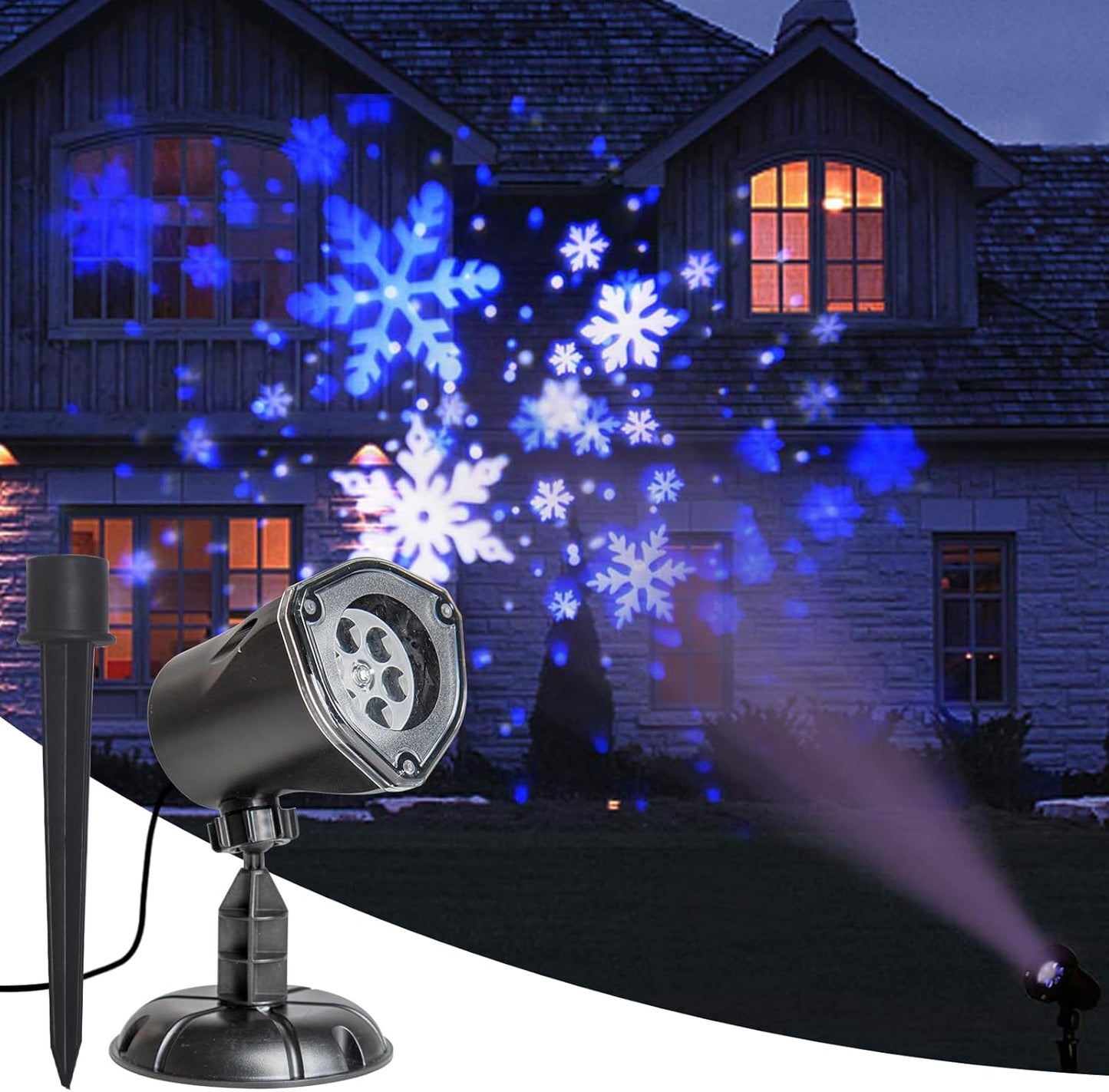 EAMBRITE Rotating Snowflake Christmas Projector