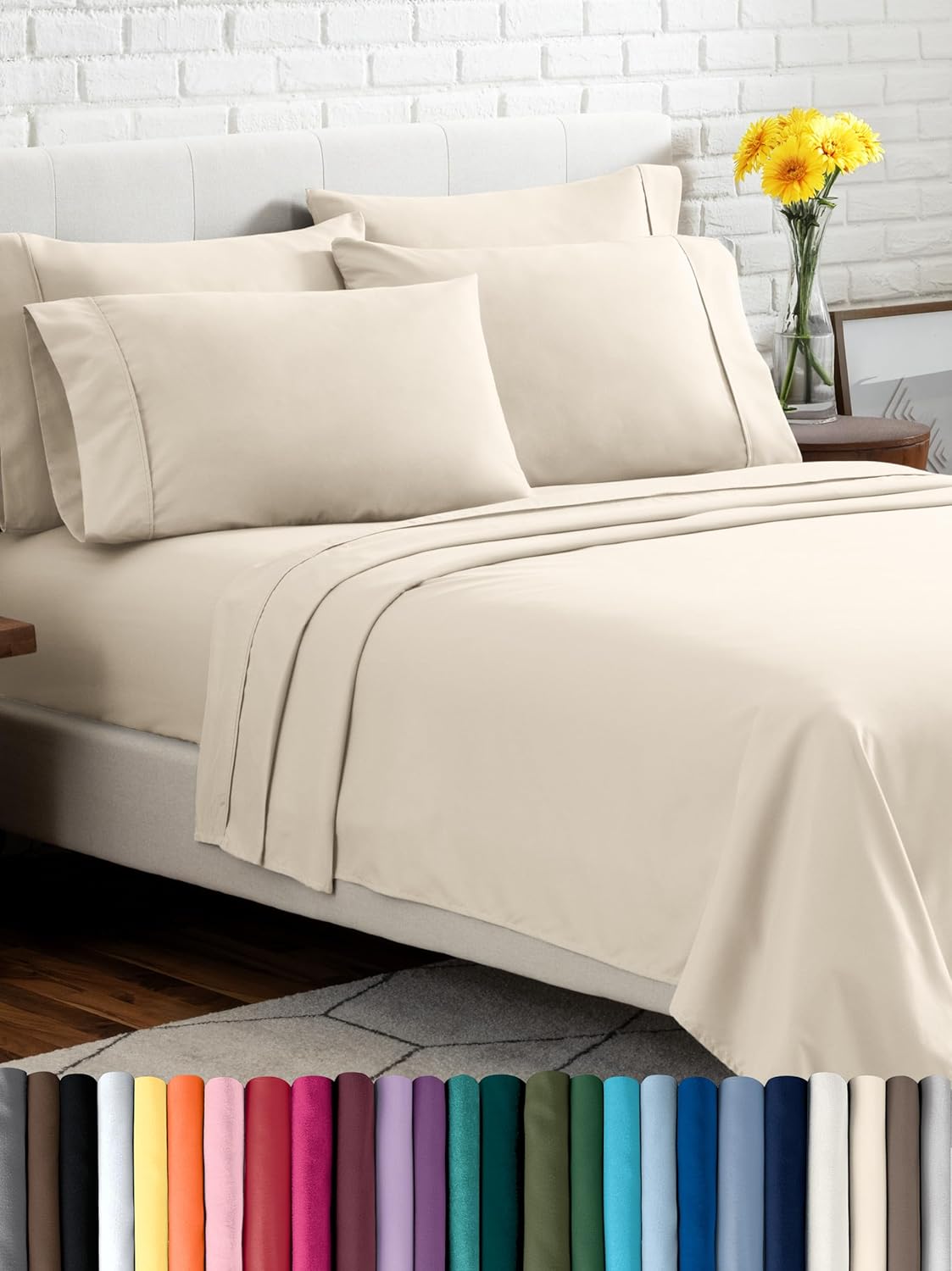 Bare Home Hotel Luxury Split King Sheet Set - Extra Soft Comfort
