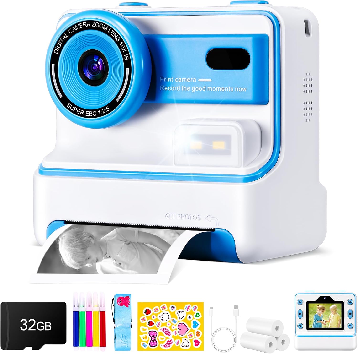2024 Kids Instant Print Camera w/ 1080P HD & Fun DIY Gift